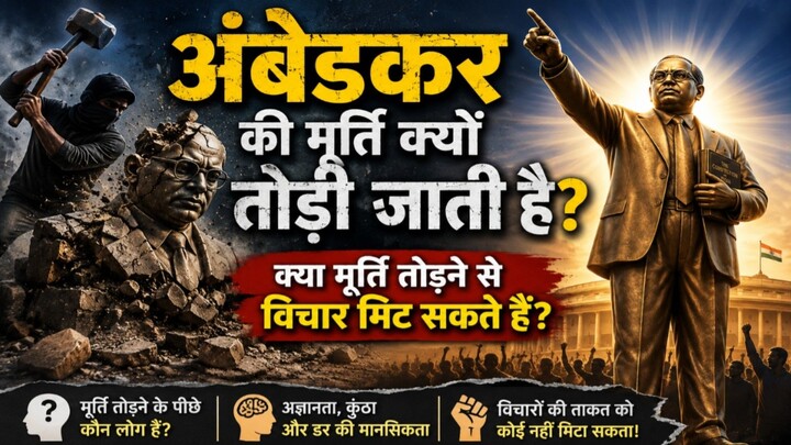 अंबेडकर की मूर्ति क्यों तोड़ी जाती है? क्या मूर्ति तोड़ने से विचार मिट सकते हैं?