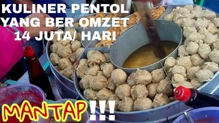 kuliner pentol paling laris-bakso pentol warna street food kota gresik