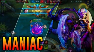 MANIAC! RAKSHESA HANABI LATE GAME BECOME A MONSTER | MANIAC MOMENT - MOBILE LEGENDS