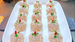 Di meja makan saat Tahun Baru Imlek, pastikan kamu membuat bakso ketan mutiara ini, yang melambangka