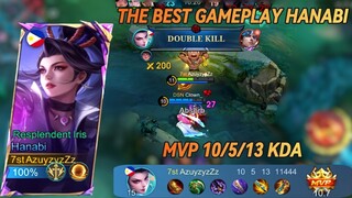 Hanabi MVP 10/5/13 KDA 🔥🔥 | The Best Gameplay Hanabi, Best Build and Emblem Hanabi