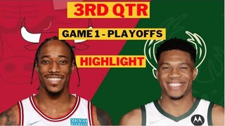 Milwaukee Bucks vs Chicago Bulls Highlights round 1 playoffs 3rd QTR | April 17 | 2022 NBA Season