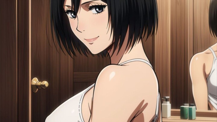 MIKASA SAMPAI BASAH TUH