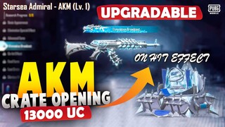 HOW TO GET STARSEA AKM UPGRADABLE IN PUBG MOBILE | 13000UC CRATE OPENING | FULL MAXOUT ON HIT EFFECT