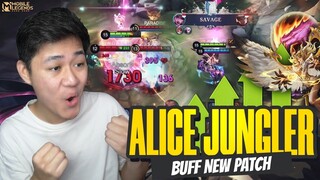 GAMEPLAY ALICE JUNGLER BUFF NEW PATCH + ITEM SKYPIERCER OP BANGET HARUS COBA! - Mobile Legends