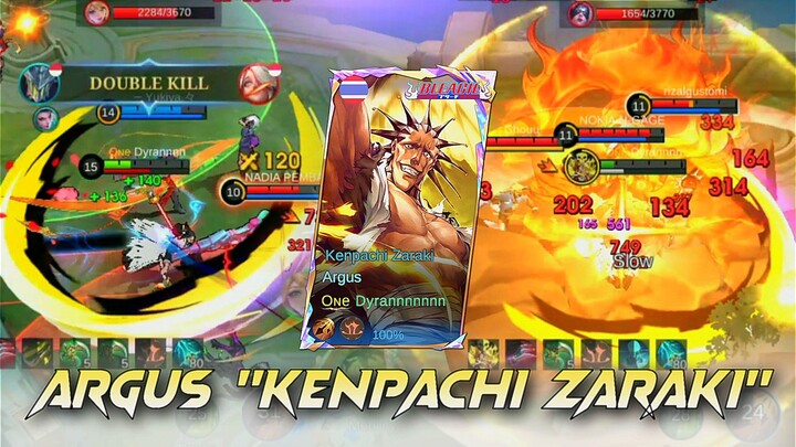 EFEK SKILLNYA TEBEL BANGET COYY!! - REVIEW SKIN ARGUS "KENPACHI ZARAKI" | MLBB × BLEACH