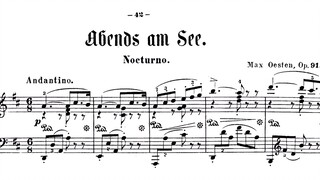 【钢琴】马克斯·奥斯丁 - 夜曲“湖边傍晚”Op.91 Max Oesten - Nocturne "Abends am See" Op.91