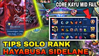 Tips Solo Rank Hayabusa Sidelane /Gold Saat MidLaner Fail ! Stenly Hayabusa Gameplay