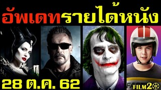 อัพเดทรายได้หนัง ฅนเหล็ก - ไบค์แมน - Maleficent - ขุนแผน - Joker - Rambo - IT อื่นๆ ณ 28 ต.ค. 62