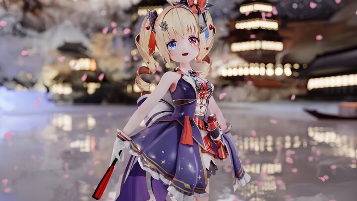 [May Orihime/MMD] Sending my love to the bright moon~~This little loli with such good texture is rea