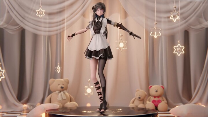 Sweet Iris Selena maid costume battle double pamish MMD