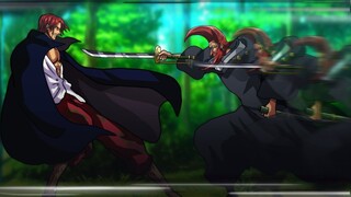 Shanks Fights Against His Father Garling to Prevent Him From Attacking Luffy - One Piece