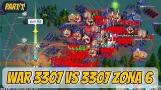 part 1 WAR KVK ZONA 6 KINGDOM 3307 VS 3308!! tensi panas tapi no toxic