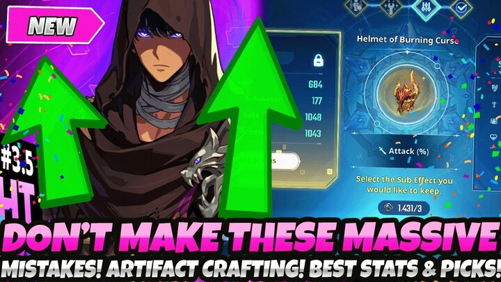 *DON'T MAKE THESE MASSIVE MISTAKES!* ARTIFACT CRAFTING EVENT! BEST STATS & SETS (Solo Leveling Arise