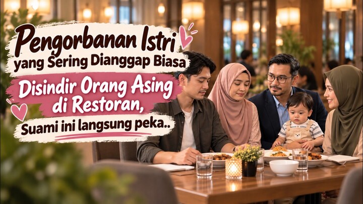 Pengorbanan Istri yang Sering Dianggap Biasa, Disindir Orang Asing di Resto Suami Ini Langsung Peka