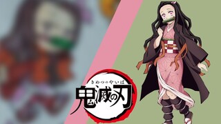 cara menggambar chibi Nezuko dari anime demon slayer