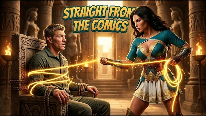 WONDER WOMAN vs STEVE- Epic Fight & Lasso of Truth Interrogation #dccomics #wond