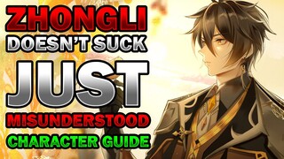 GENSHIN IMPACT ZHONGLI GUIDE, REVIEW AND BUILD | ZHONGLI IS THE MOST MISUNDERSTOOD CHARACTER