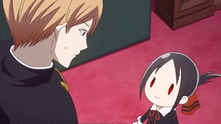 After kissing, the little Kaguya is cute