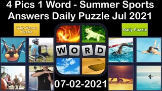 4 Pics 1 Word - Summer Sports - 02 July 2021 - Answer Daily Puzzle + Daily Bonus Puzzle