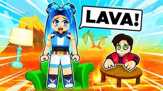 We're STRANDED by LAVA in Roblox!