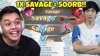 1 X SAVAGE GW KASI 500 RIBU, BENER2 TERJADI SAMA NI ORG COY!!