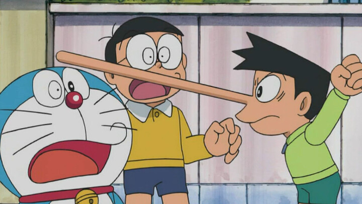 Doraemon: Suneo is taller than Fat Tiger? His nose is amazing!