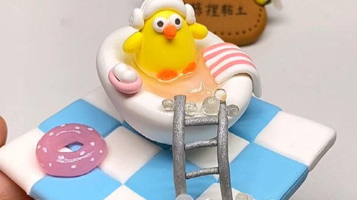 【Hướng dẫn làm đất sét】Gà Đôn Đôn thích tắm