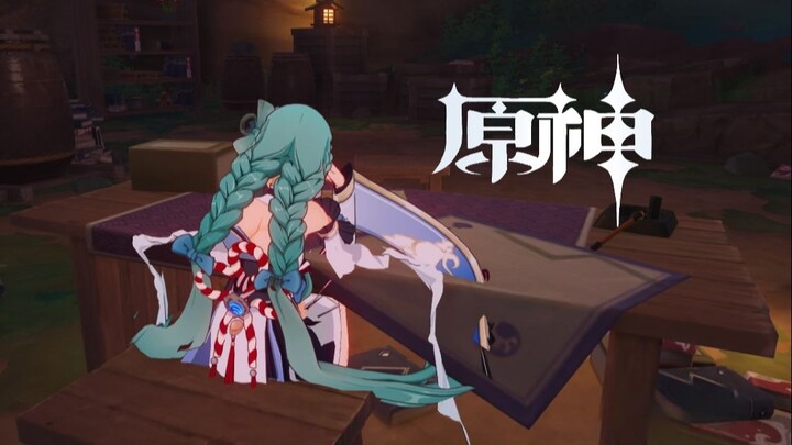《原神》角色演示-「浮羽海月：月之倒影」