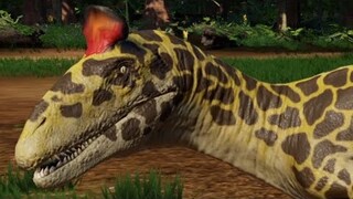 2 Cryolophosaurus vs 2 Alectrosaurus - Jurassic World Evolution Mods (4K 60FPS)