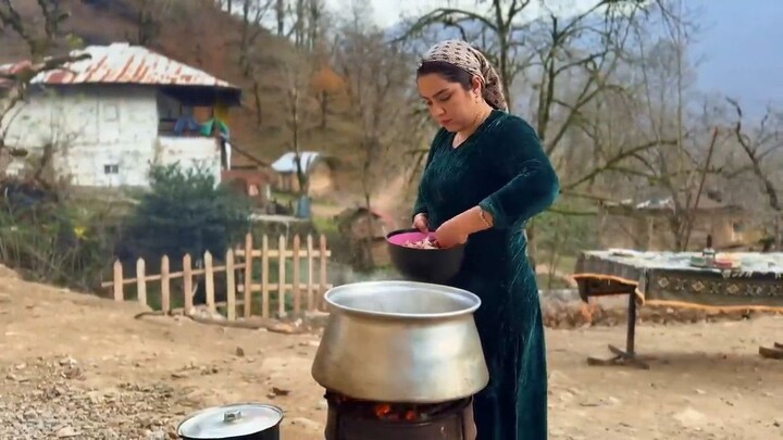 Village Life in Northern Iran | Nomadic Meat Stew, Tandoor Bread & Rural Farm Chores