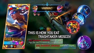 THIS HOW TO EAT TRASHTALKER MOSCOV | BRUNO BEST BUILD AND EMBLEM MLBB - Master Bodak