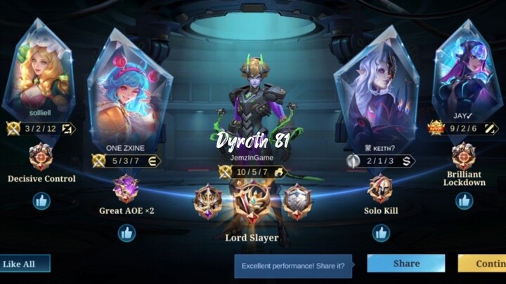 Dyroth and Selena Combo | JemzInGame Dyroth Plays (81) | Mobile Legends