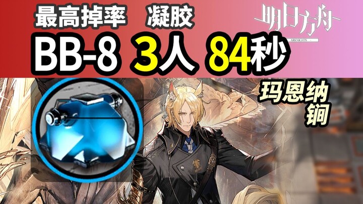 Gel [BB-8] Door‑Blocking Speedrun: 3 Players, 84 Seconds, No Limits — Tower of Babel, Arknights Low‑