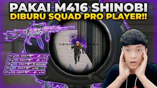 SALAH BESAR !! PAKAI SKIN M416 SHINOBI LANGSUNG DI BURU SQUAD PRO PLAYER JAGO BANGET?! - PUBG MOBILE