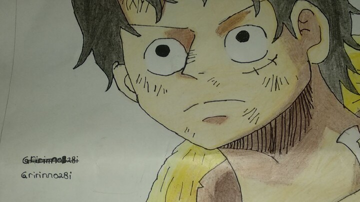 coloring Monkey D Luffy