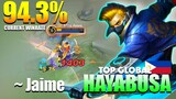 94.3% Hayabusa Current WinRate! Pro Shadow! | Top Global Hayabusa Gameplay By ~ Jaime ~ MLBB