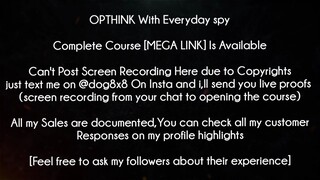 OPTHINK With Everyday spy Course download