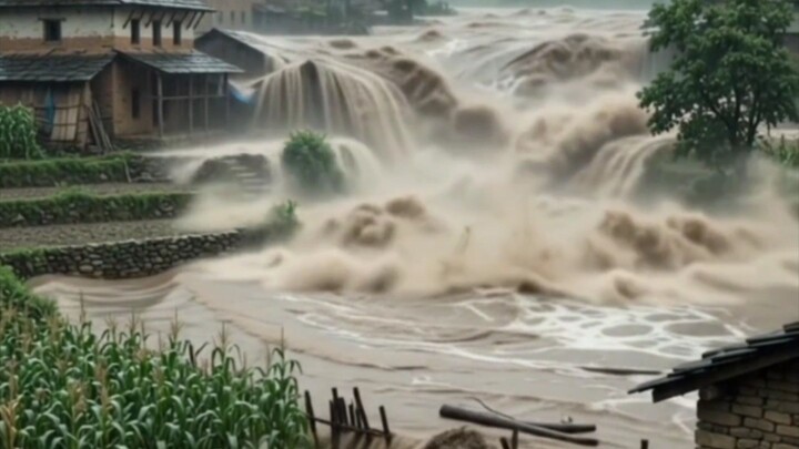बाढीले घरबार खोस्यो, कसैको सपना बगायो, कसैलाई आफ्ना प्रियजनबाट सधैँका लागि टाढा बनायो। pray for N🌧️