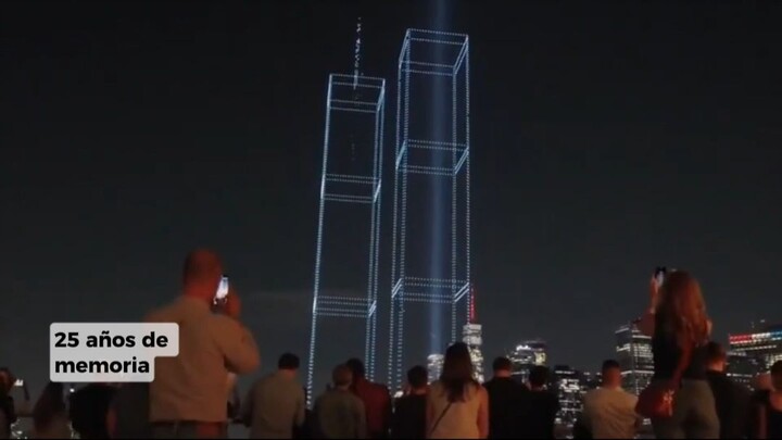 2.977 drones reconstruyen las Torres Gemelas 25 años después del 11-S