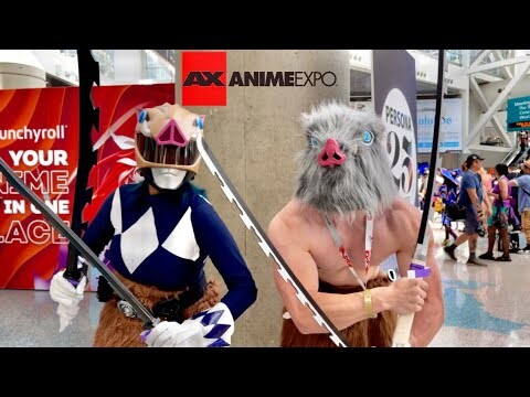 Anime Expo 2022 Day 2 Cosplay Montage! | Demon Slayer Inosuke x Power Rangers