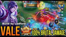 SAVAGE!!! 100% Brutal Damage Build and Emblem Vale One Shot Combo!!! Build by Ledford | MLBB