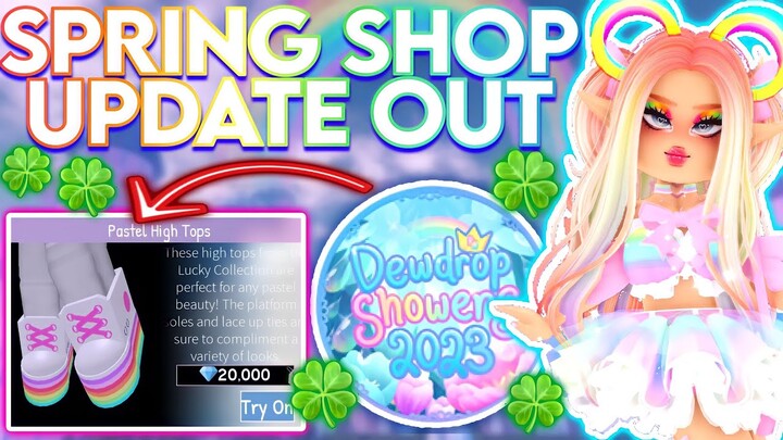 NEW ROYALE HIGH UPDATE OUT IN THE SHOPS! GOODBYE VALENTINES DAY ITEMS AND HELLO SPRING ITEMS! ROBLOX