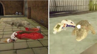 🐊 Crocodile Kills Evil Nun ⚡ VS 🐊 Crocodile Kills Rod in Ice Scream 3 ⚡
