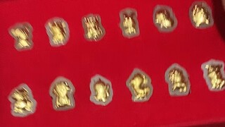 24k carat gold horoscope with zodiac sign