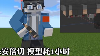 Model penambang Minecraft, nama api: Abe Kiri