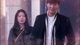 Cute moments  of Lee Min-ho and Park Shin-hye ( behind the scene The Heirsb)