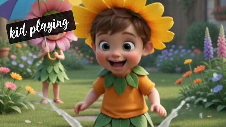 barish wow happy kid playing
