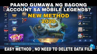 PAANO GUMAWA NG BAGONG ACCOUNT SA MOBILE LEGENDS | EASY METHOD 2020