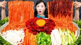 꿀맛 ❤ 직접 만든 육회 비빔면 어묵탕 레시피 먹방 Spicy Korean Bibimmyeon Noodles Seafood Fish Cake Mukbang ASMR Ssoyoung